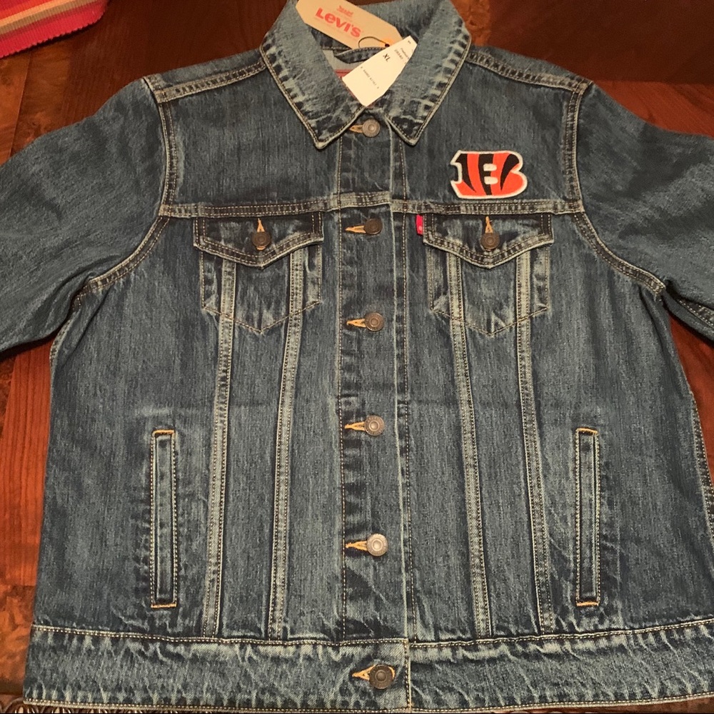 Cincinnati Bengals Levi's Blue Sports Denim Jacket